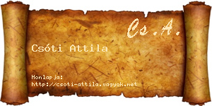 Csóti Attila névjegykártya